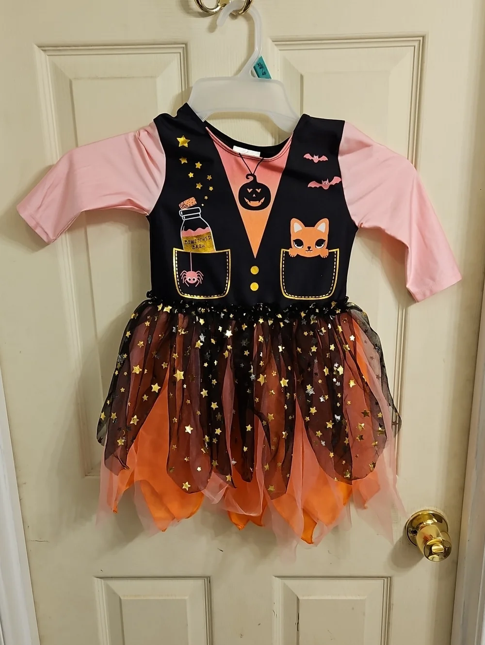 Girls Halloween Cat & Potion Tutu Costume Dress